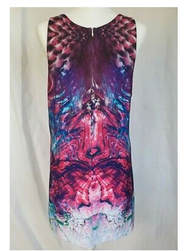 Anthropologie Multicolor Watercolor Mirror Dress M - Picture 3 of 5